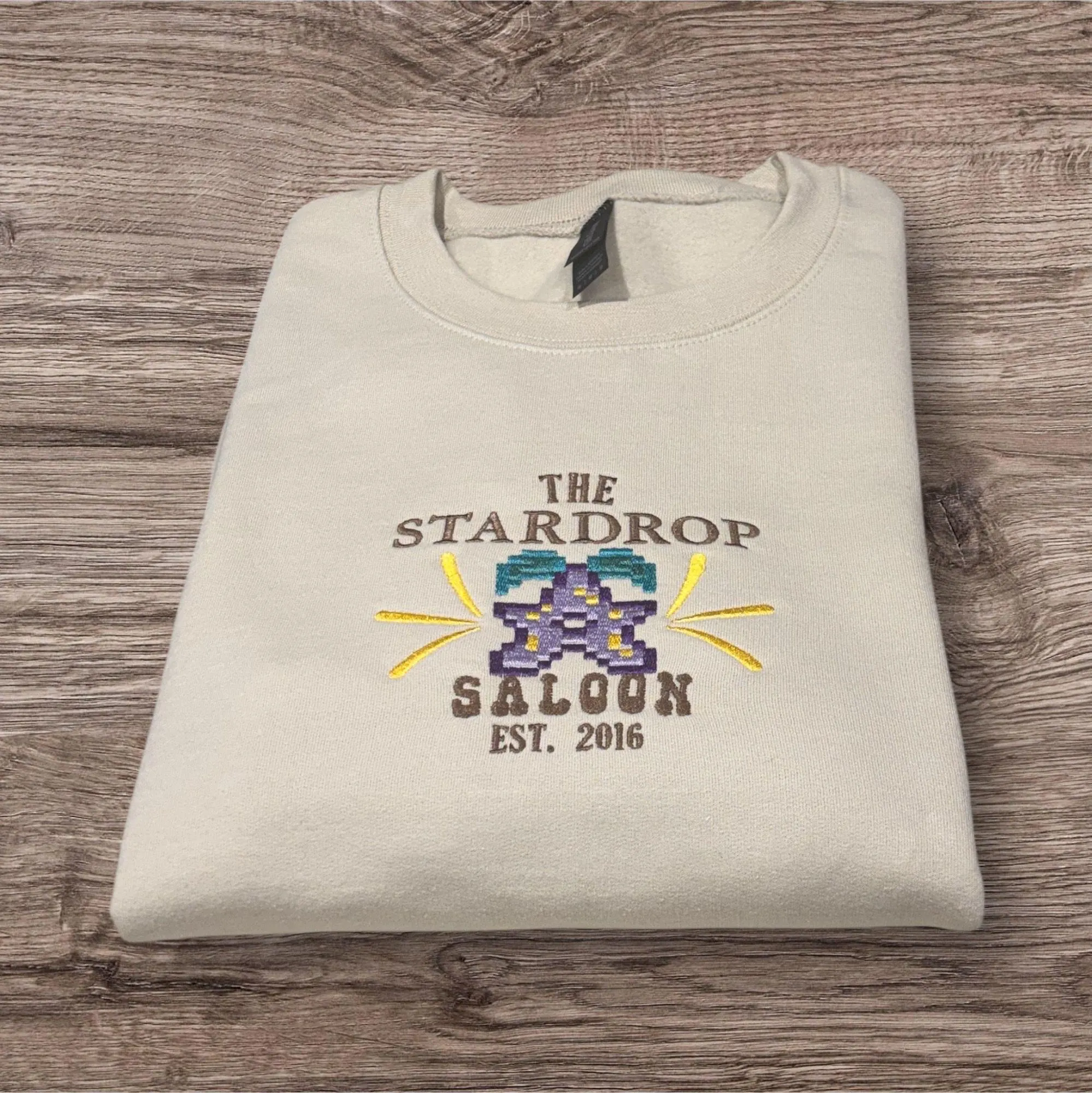 The Stardrop Saloon Embroidered Sweatshirt Or Hoodie- Stardew Valley Gamers Gift.