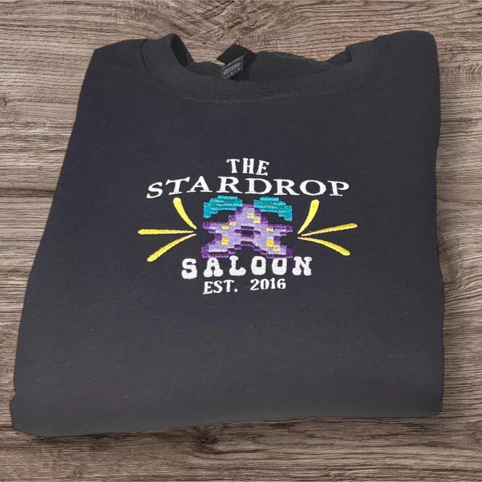 The Stardrop Saloon Embroidered Sweatshirt Or Hoodie- Stardew Valley Gamers Gift. - Image 3