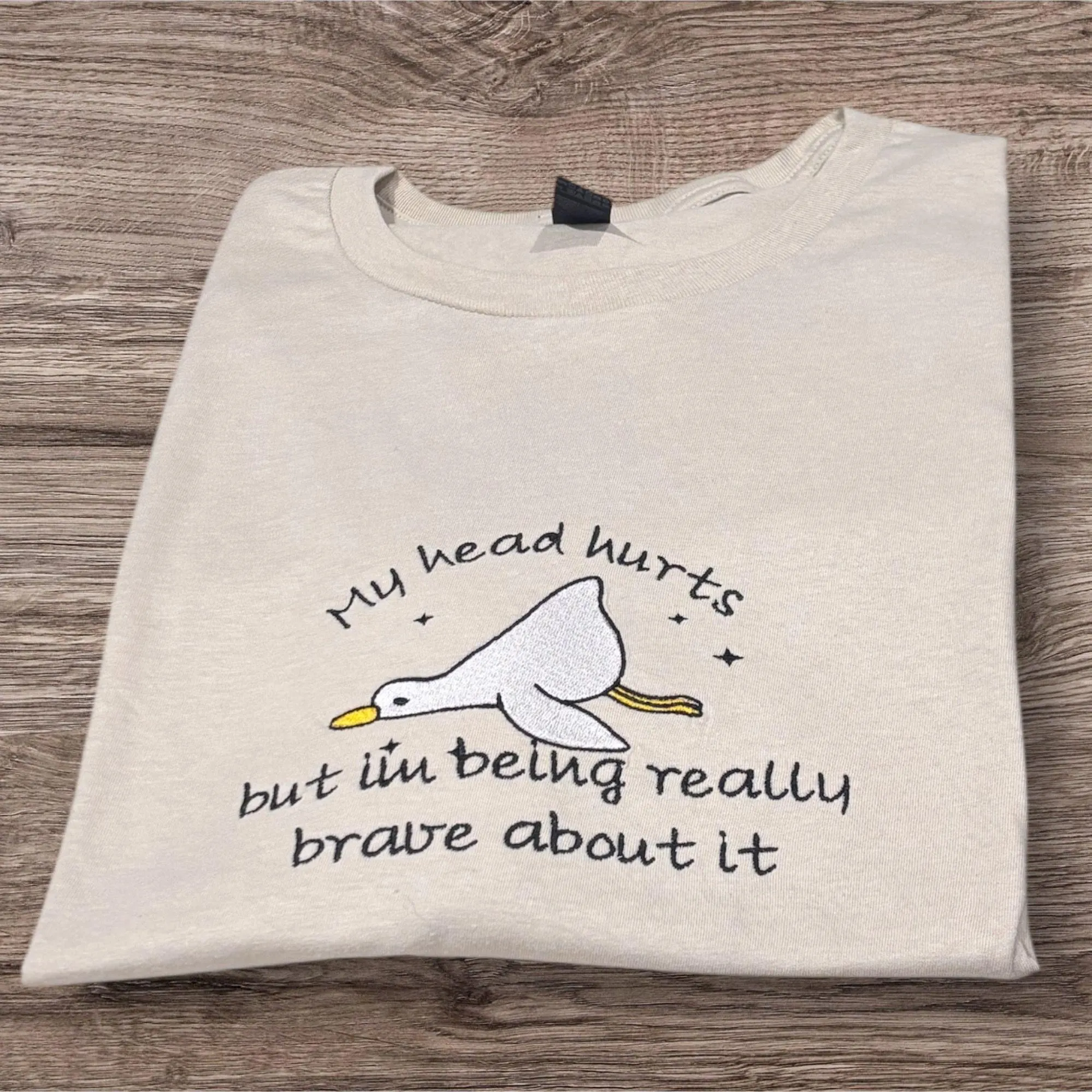 Embroidered Silly Goose T-Shirt: Funny Unisex Clothing