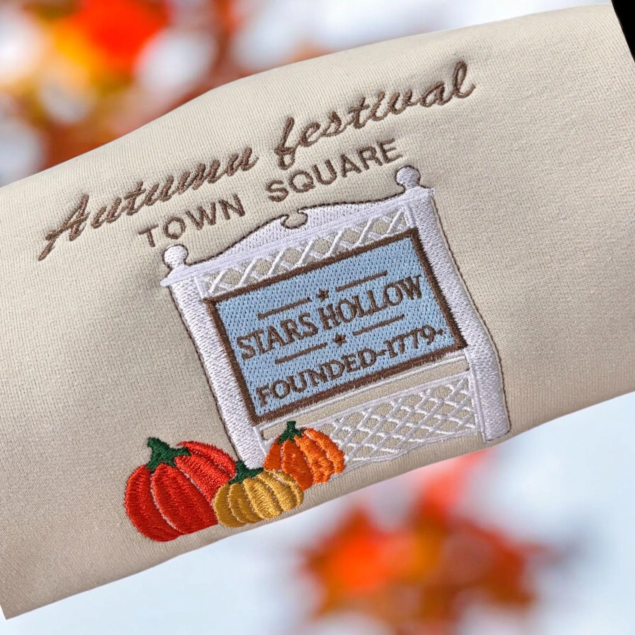 Stars Hollow Autumn Festival Embroidered Sweatshirt Or Hoodie- Gilmore Girls Gift. - Image 6