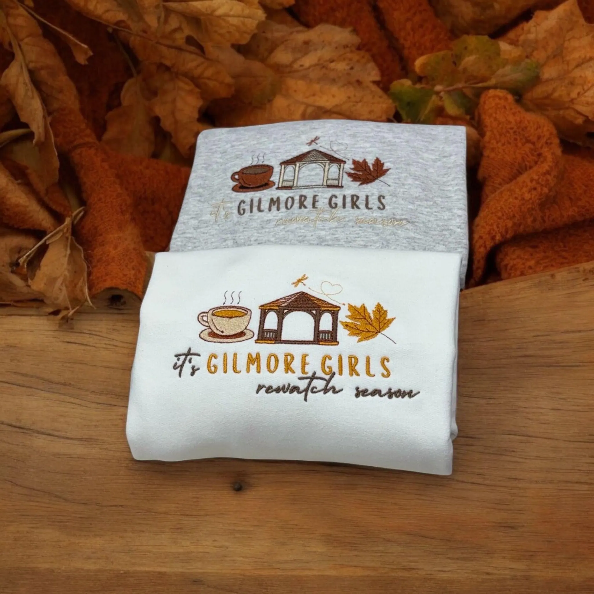 Embroidered Gilmore Girls Sweatshirt: Autumn Fashion Crew Neck - Image 4