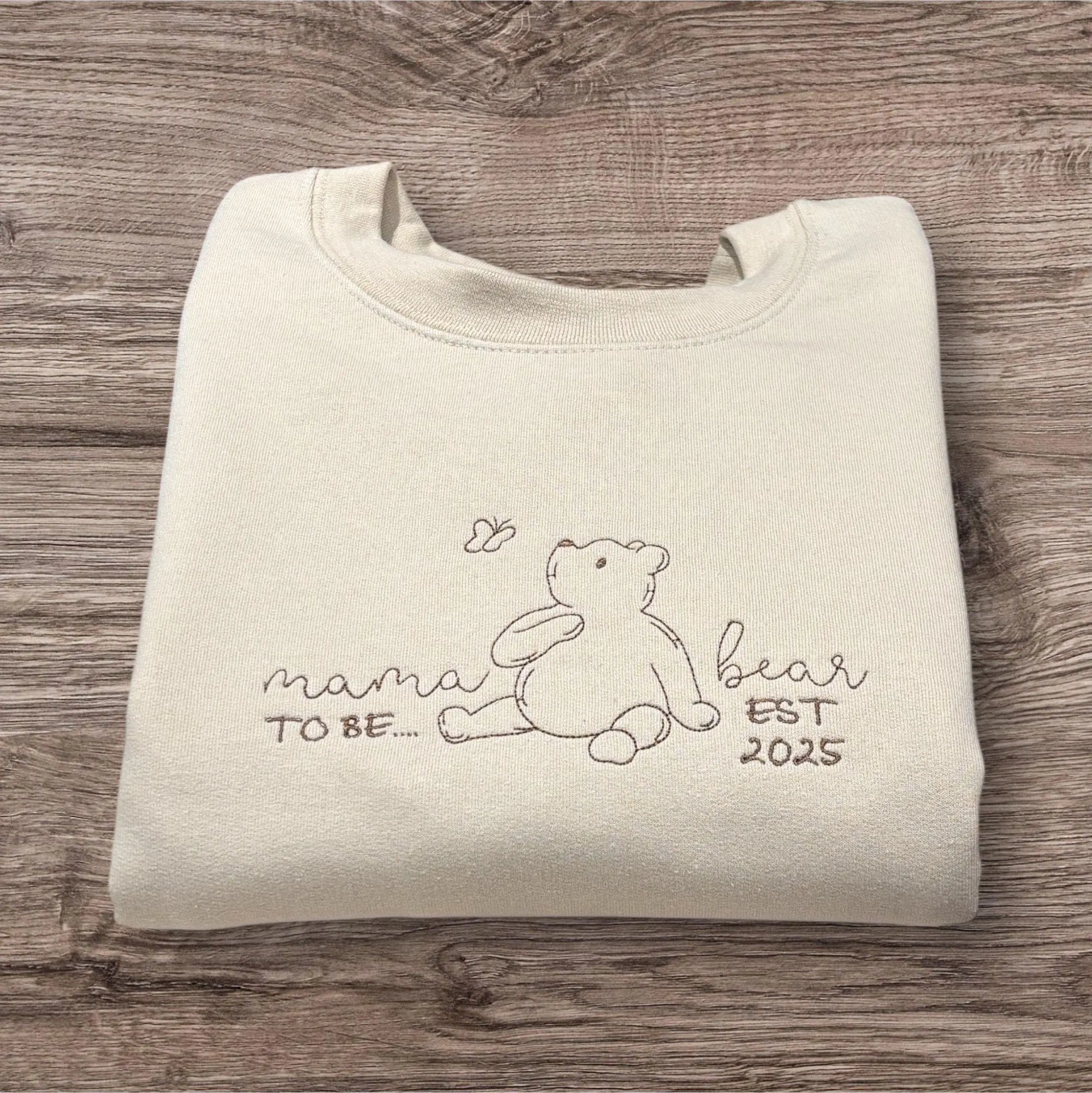 Embroidered Mama Bear Sweatshirt: Personalized Mum Gift, Est. 2025