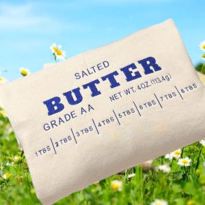 Salted Butter Embroidered Sweatshirt, Stick Of Butter Hoodie, Funny Baker Gift, Baking Hoodie, Foodie Chef Shirt, Butter Lover Gift