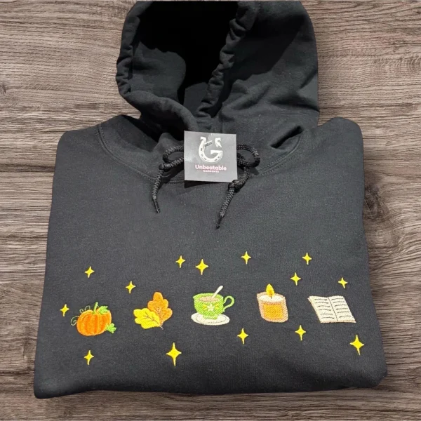 Cosy Autumn/Fall Icon Embroidered Sweatshirt Or Hoodie. - Image 5