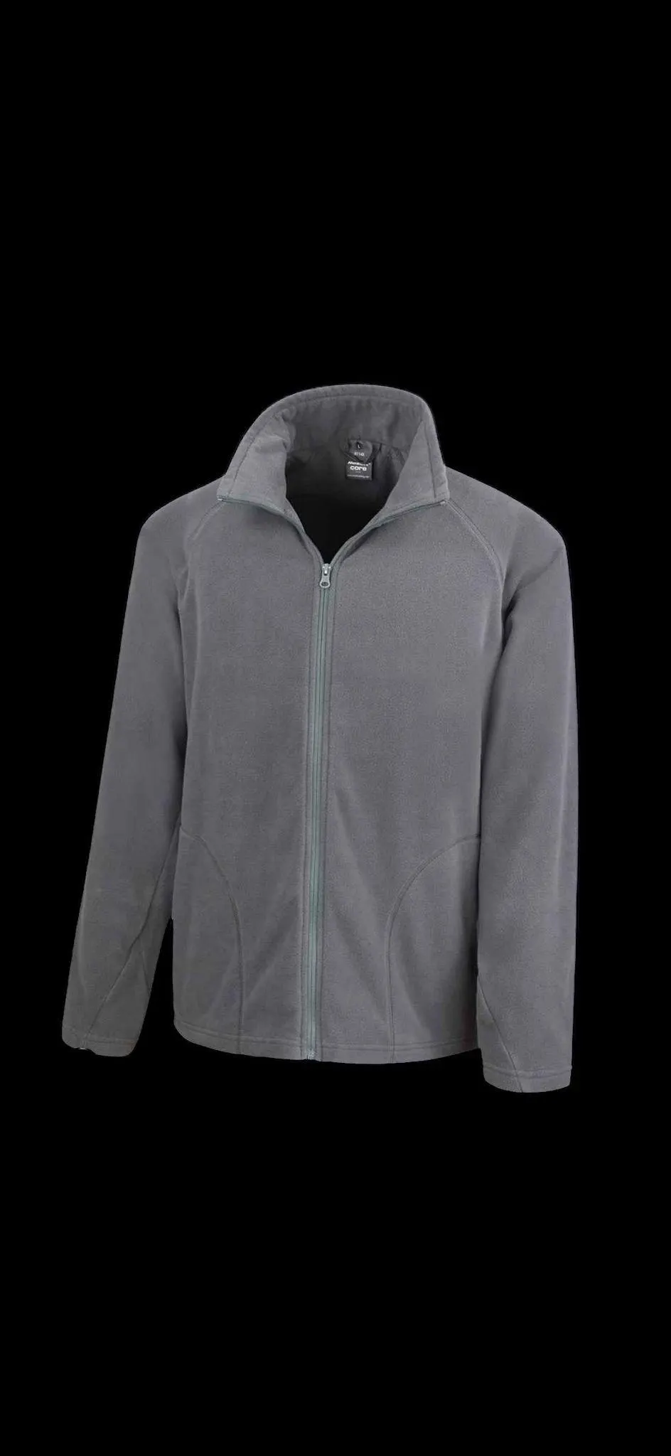 Embroidered Medieval Frog Fleece Full Zip Jacket: Huzzah Frog with Sword - Image 3