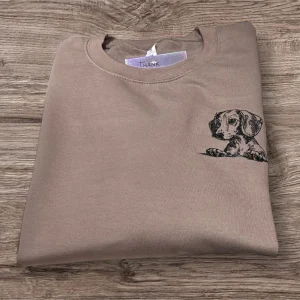 Embroidered Dachshund Sweatshirt: Custom Sausage Dog Jumper