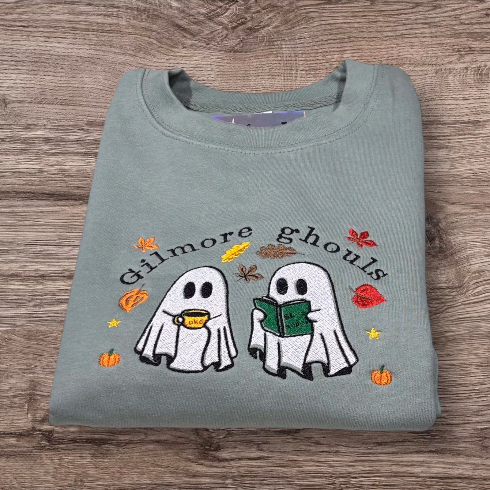 Gilmore Ghouls Embroidered Sweatshirt: Stars Hallow Halloween Jumper - Image 5