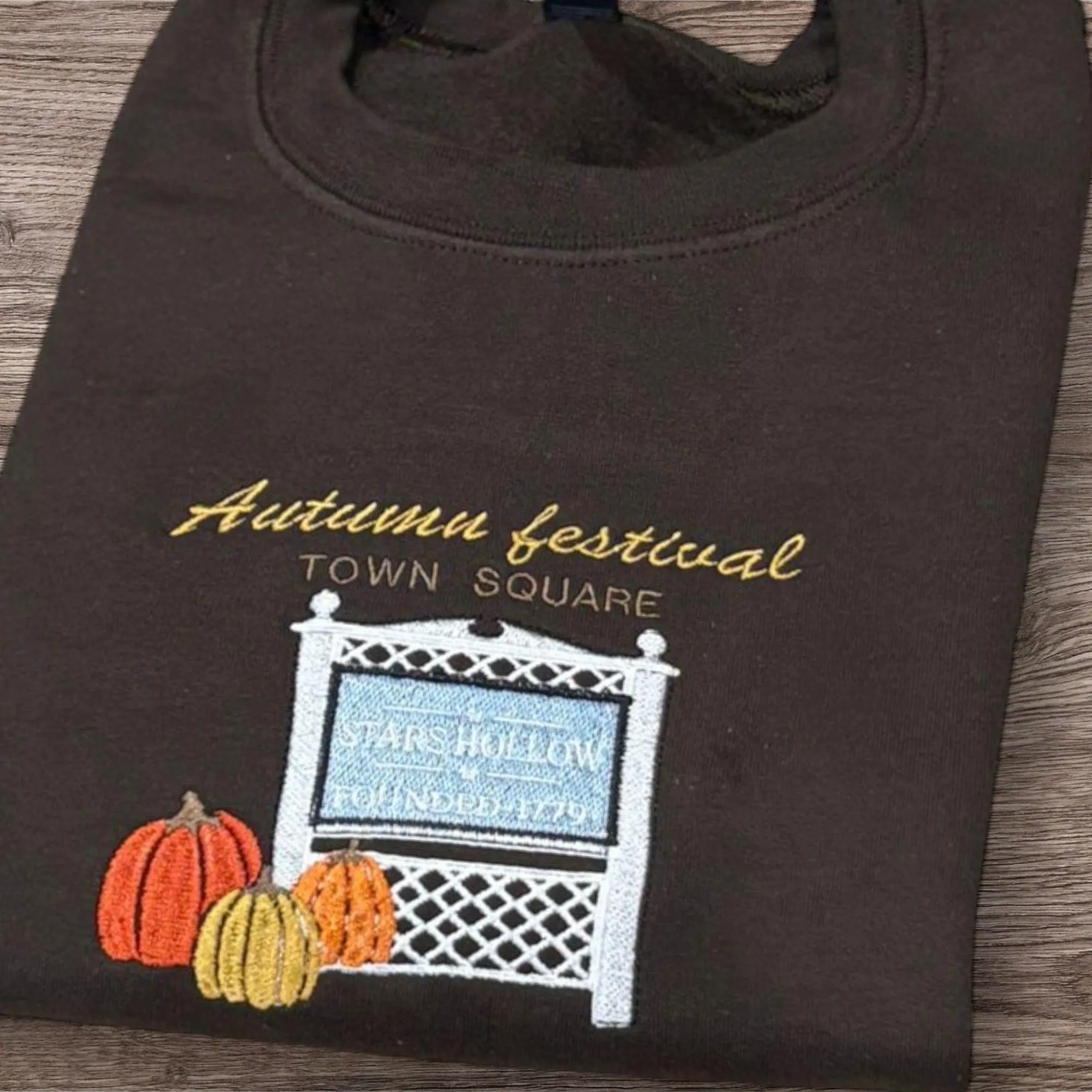 Stars Hollow Autumn Festival Embroidered Sweatshirt Or Hoodie- Gilmore Girls Gift. - Image 2