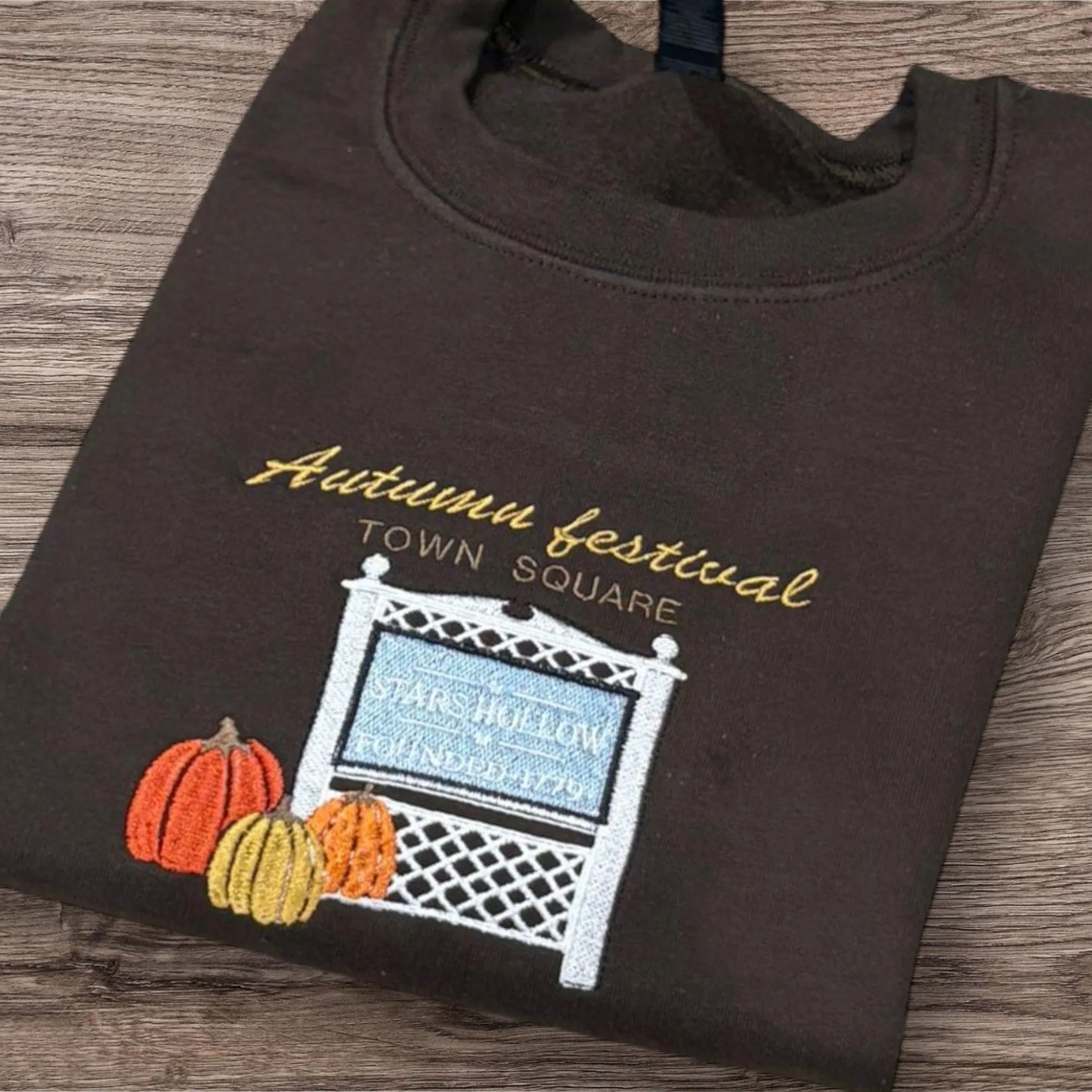 Stars Hollow Autumn Festival Embroidered Sweatshirt Or Hoodie- Gilmore Girls Gift.