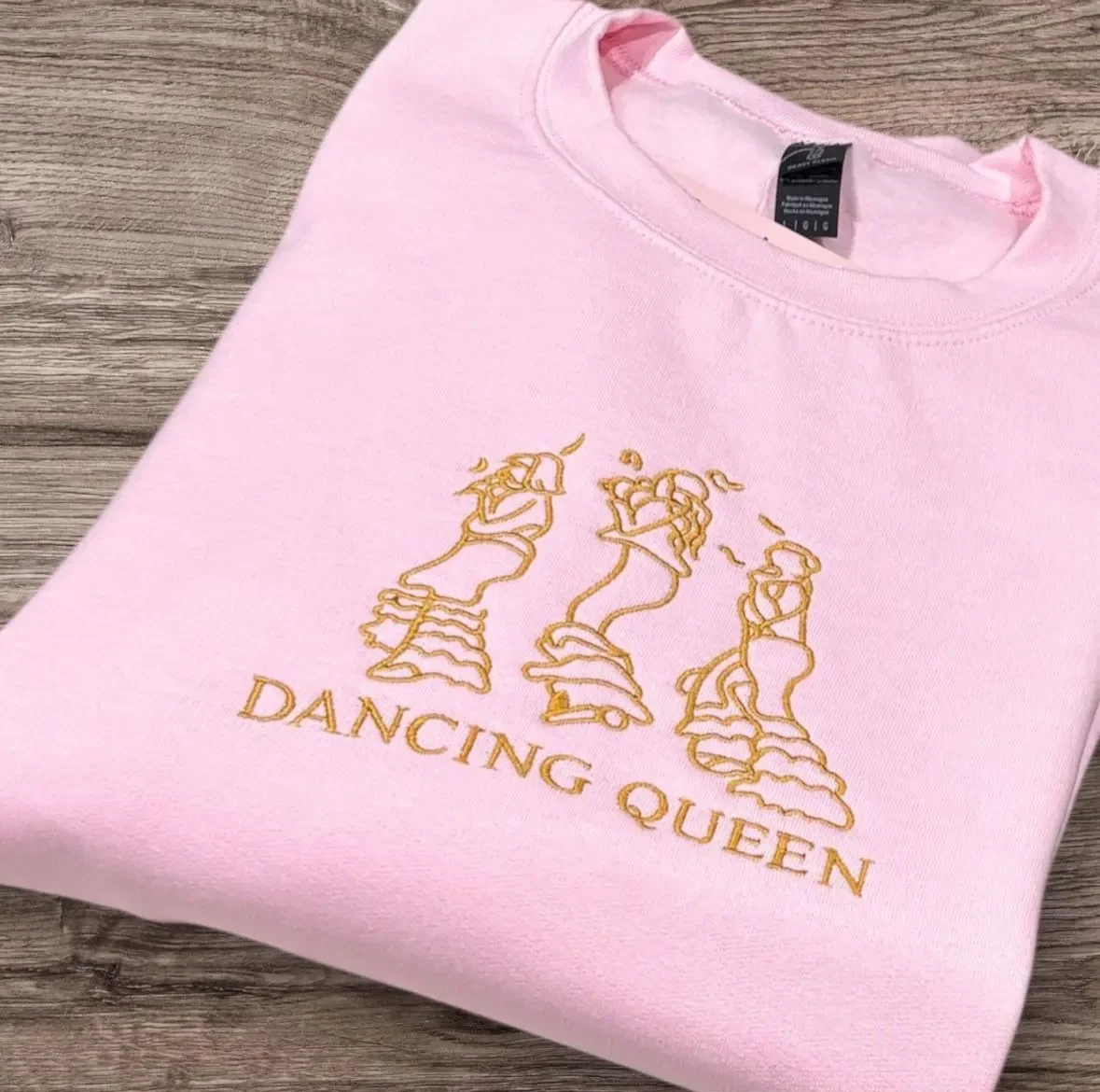 Embroidered childrens dancing queen, sweatshirt or hoodie. - Image 4