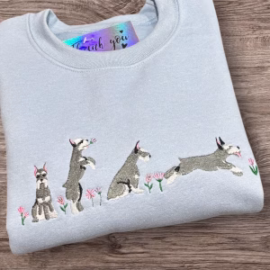 Embroidered Schnauzer Children's Sweatshirt: Dog Lover Gift