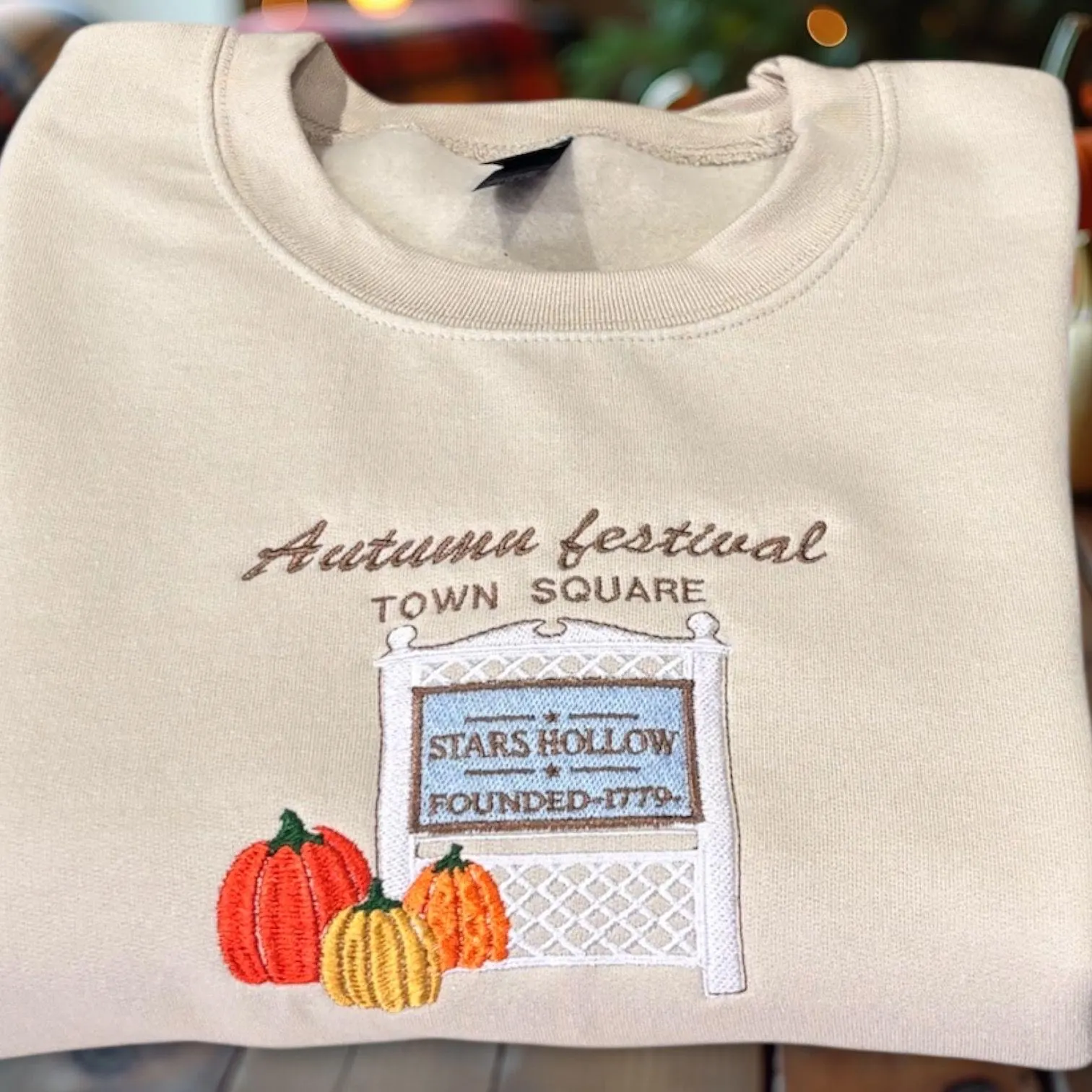 Stars Hollow Autumn Festival Embroidered Sweatshirt Or Hoodie- Gilmore Girls Gift. - Image 5