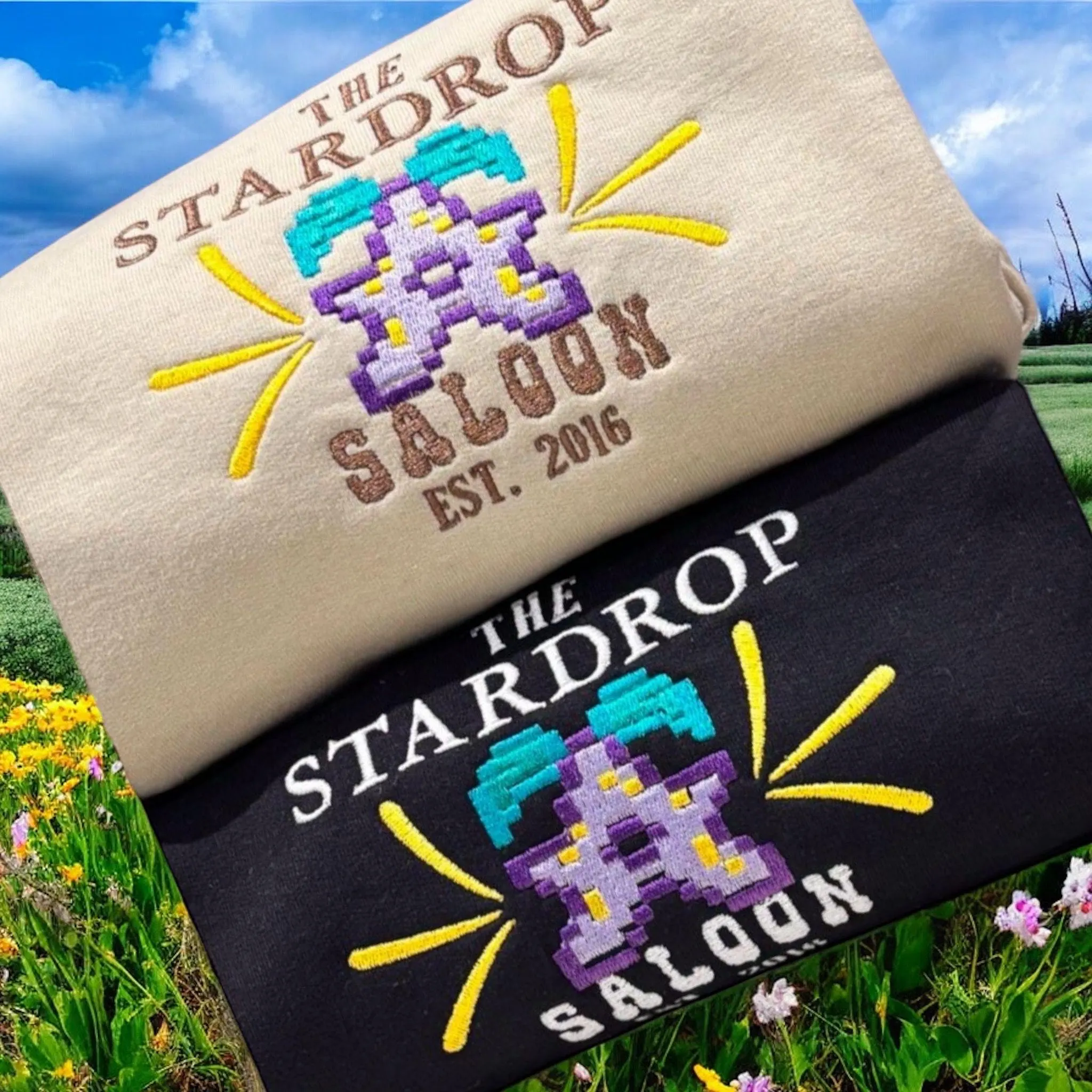 The Stardrop Saloon Embroidered Sweatshirt Or Hoodie- Stardew Valley Gamers Gift. - Image 6