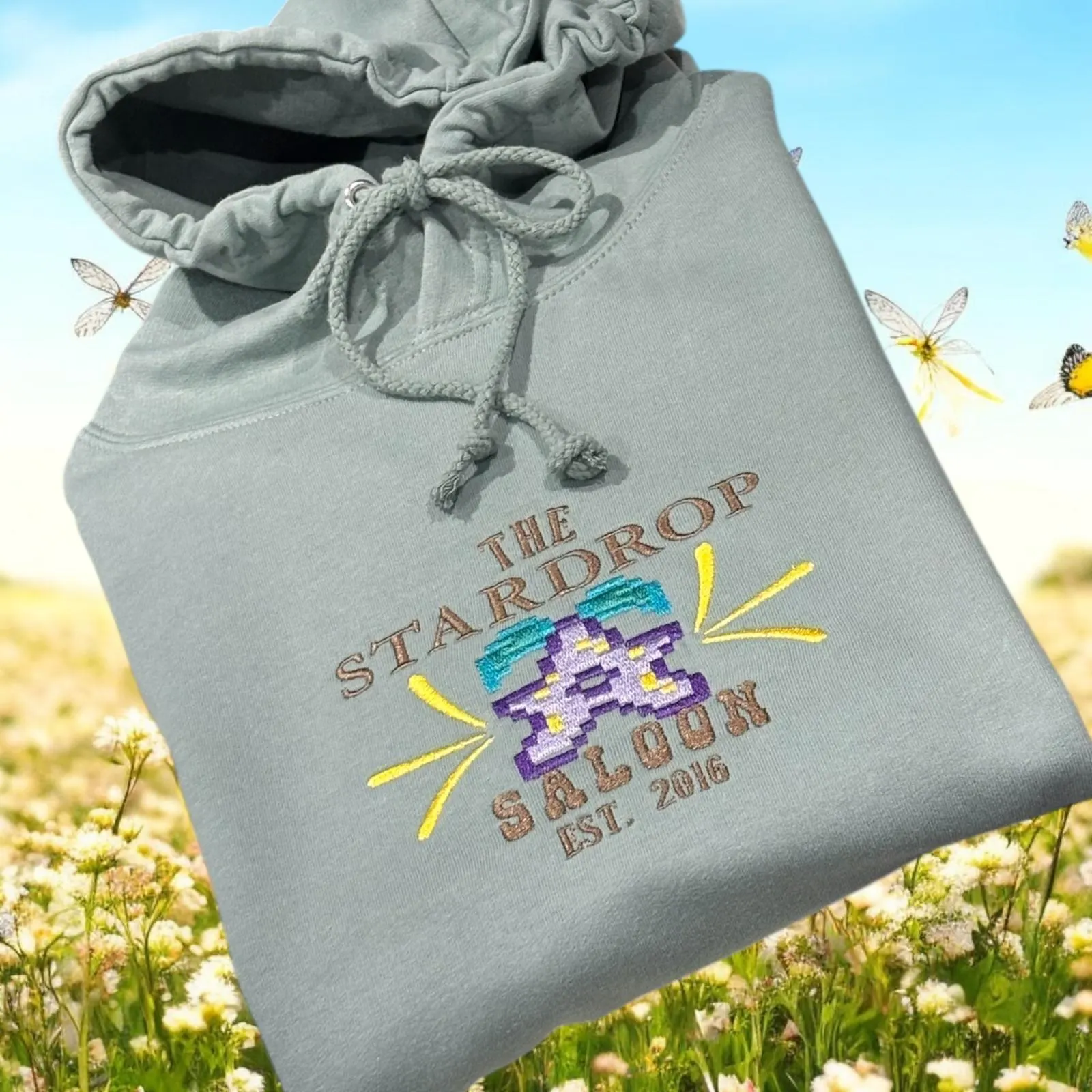 The Stardrop Saloon Embroidered Sweatshirt Or Hoodie- Stardew Valley Gamers Gift. - Image 5