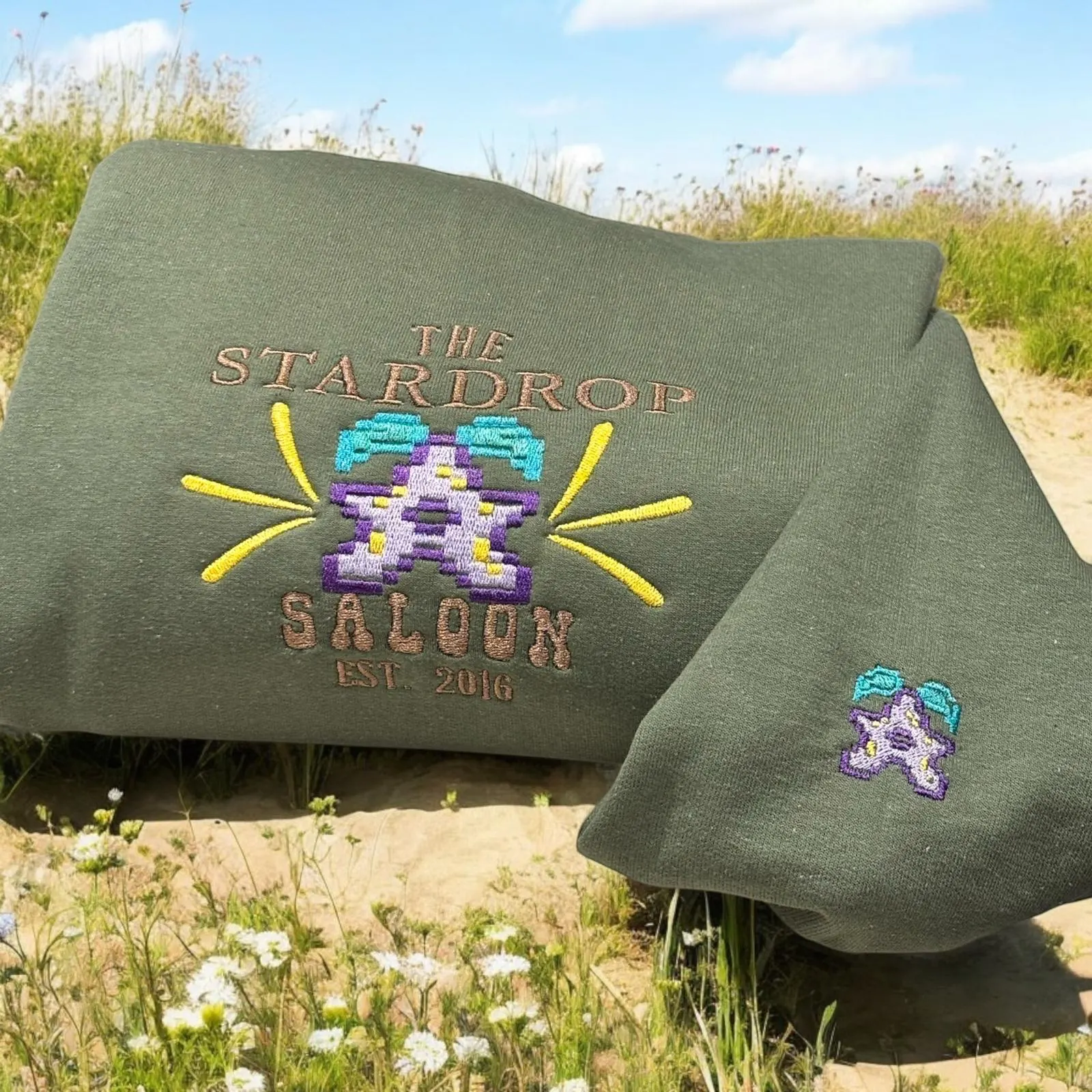 The Stardrop Saloon Embroidered Sweatshirt Or Hoodie- Stardew Valley Gamers Gift. - Image 4