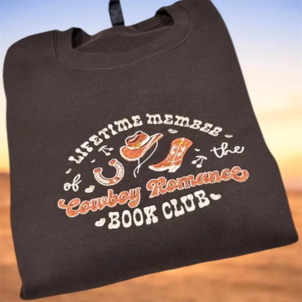 Cowboy Romance Book Club Embroidered Sweatshirt or Hoodie: Western Style - Image 3