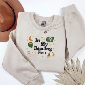 Embroidered in my reading era sweatshirt.