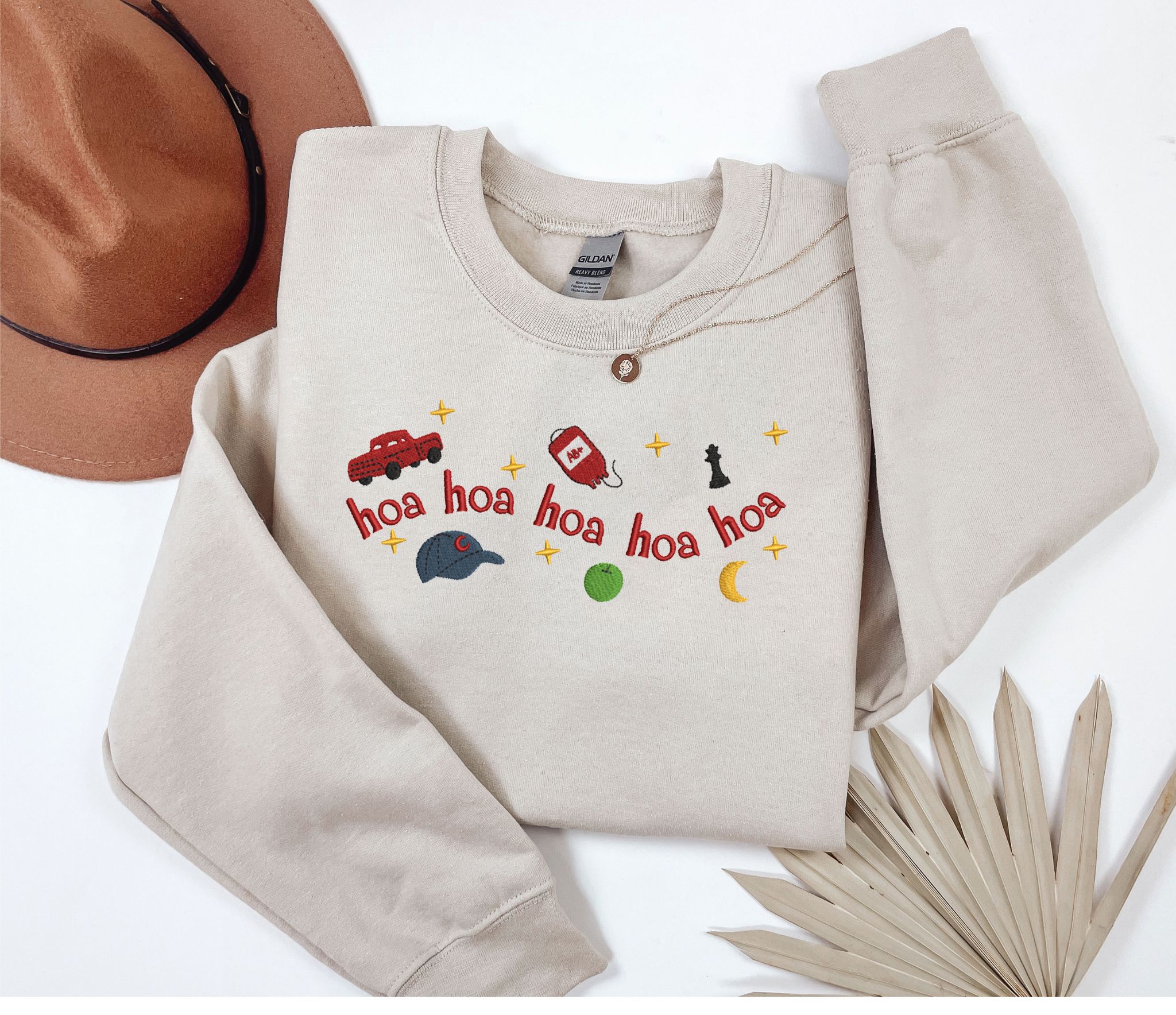 Embroidered Hoa Hoa Hoa icon sweatshirt