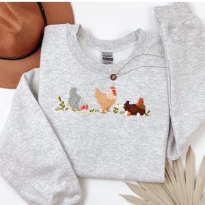 Embroidered Chicken Sweatshirt