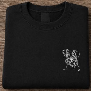 Embroidered Schnauzer Dog Sweatshirt