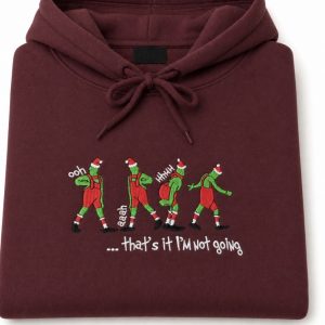 Embroidered Grinch christmas sweatshirt