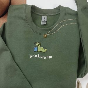 Embroidered Bookworm sweatshirt