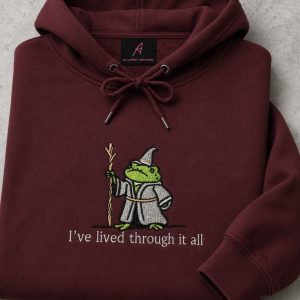 Embroidered Lived through it all wizard frog sweatshirt
