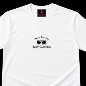 Embroidered here for the Baby Guinness tee
