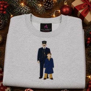 Embroidered Polar Express Christmas sweatshirt