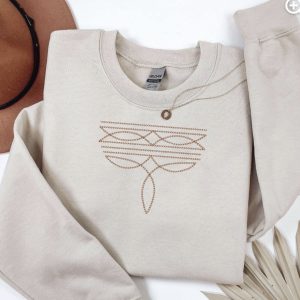 Embroidered Cowboy Boot Stitch Sweatshirt