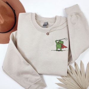 Embroidered golf frog sweatshirt