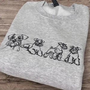 Embroidered Schnauzer Dog Sweatshirt