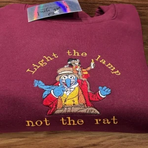 Embroidered Light The Lamp Not The Rat The Muppets Christmas Carol sweatshirt
