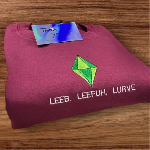 Embroidered Sims sweatshirt or hoodie.