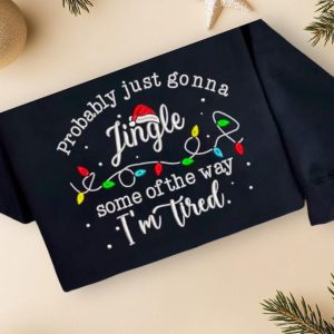 Embroidered Christmas Sweatshirt or hoodie.