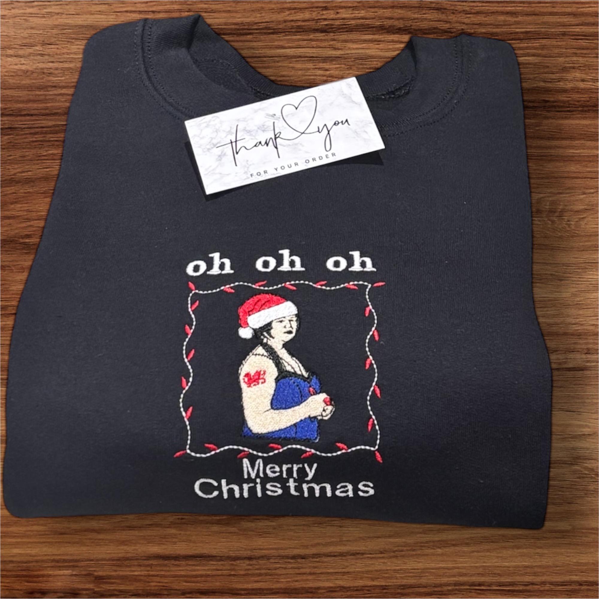 Embroidered Nessa Gavin and Stacey Christmas sweatshirt