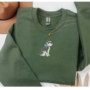 Embroidered Schnauzer Dog Sweatshirt