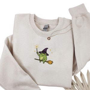 Embroidered wizard frog sweatshirt