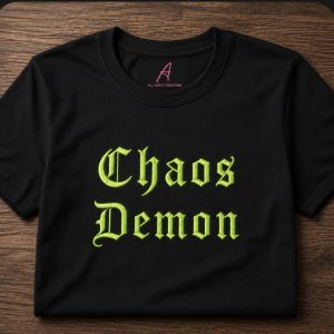 Embroidered Chaos Demon slogan Tee