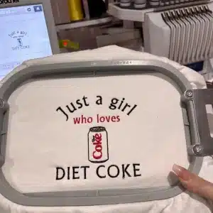 Embroidered Just a girl who loves Diet Coke sweatshirt