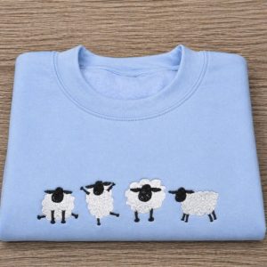 Embroidered Sheep Sweatshirt