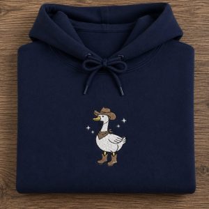 Embroidered Cowboy Goose Sweatshirt/Hoodie