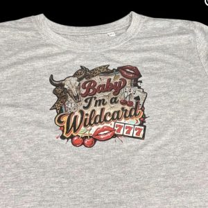 Baby i'm a wildcard western cropped tee