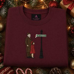 Embroidered Miracle On 34th Street Christmas sweatshirt