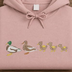 Embroidered Mallard Ducks Sweatshirt