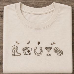 Western icon embroidered tee