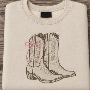 Cowboy Boots embroidered Sweatshirt