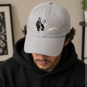 Embroidered Hot Fuzz Catching Swan Cap