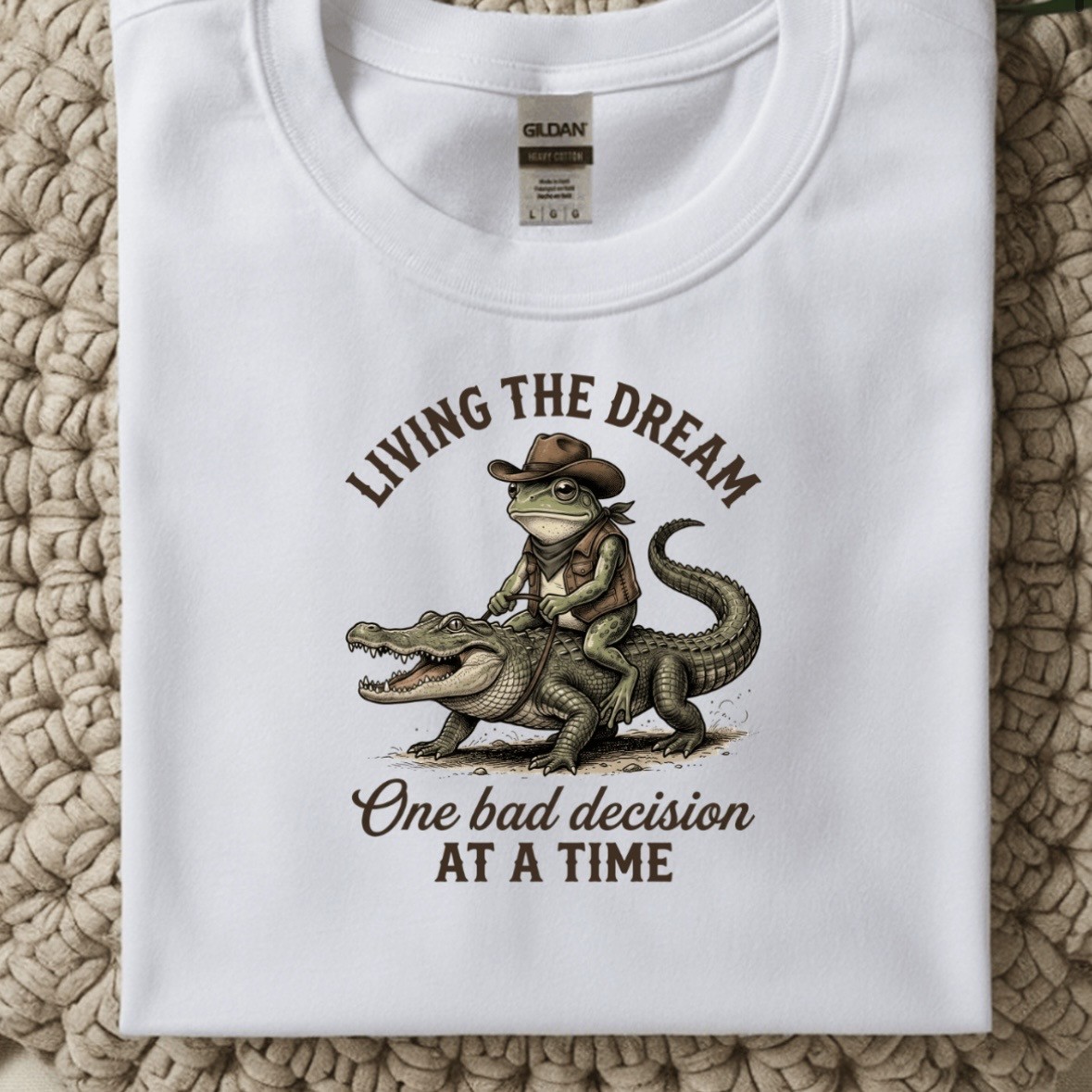 Cowboy frog bad decisions graphic T-Shirt