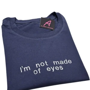 Embroidered "I'm not made of eyes" Hot Fuzz sweatshirt